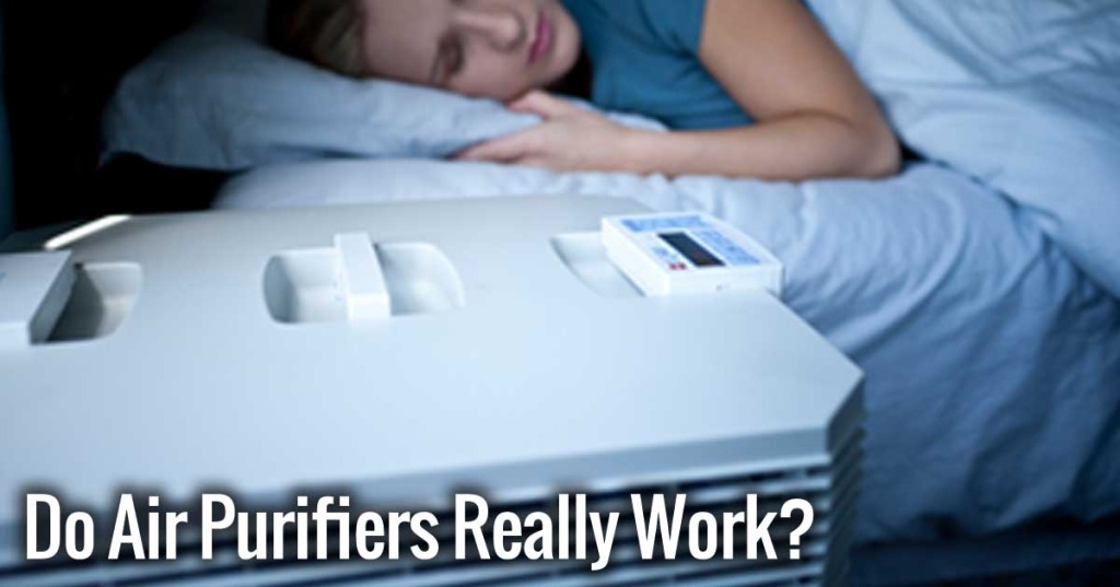 Do Air Purifiers Really Work? showing woman sleeping in near an IQair air purifier