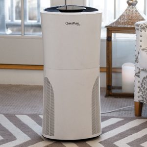 White three sided QuietPure Home+ Air Purifier